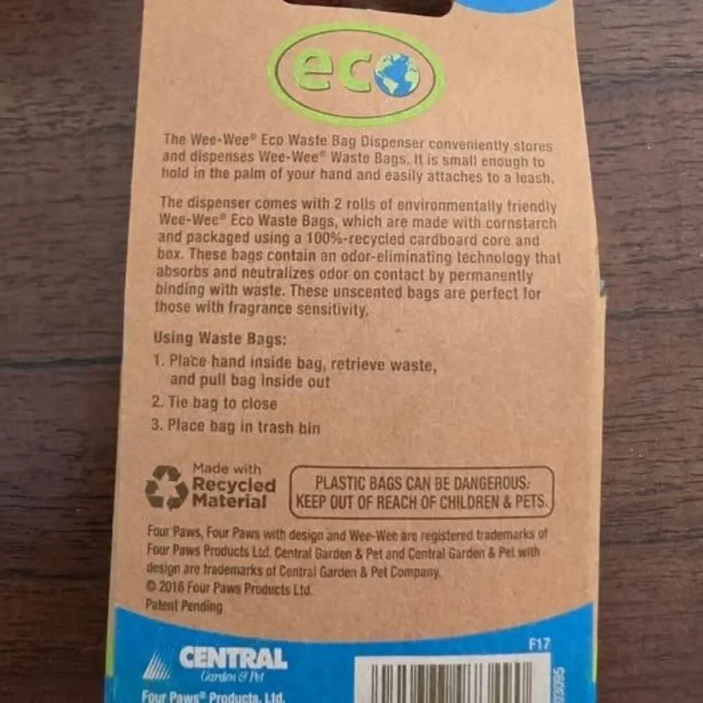 Wee-Wee Eco Recycled Beige Dog Waste Bag Dispensers - 2 Pack